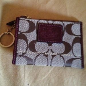 Authentic Coach coin key chain