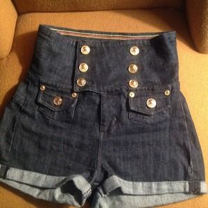 High Waist Denim Shorts