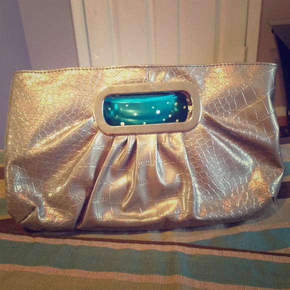 Pewter color clutch !!