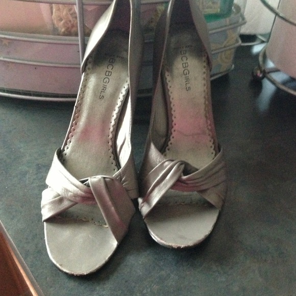 Silver metallic shoes