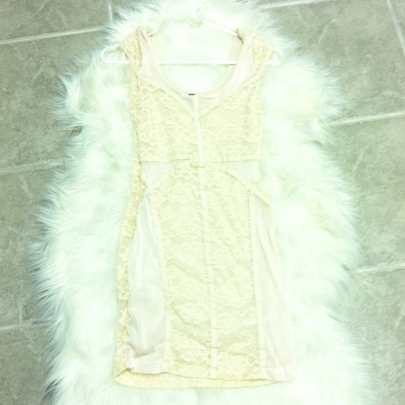 Nude lace dress