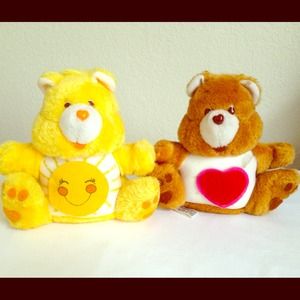 Vintage Care Bears Plush Coin Bank