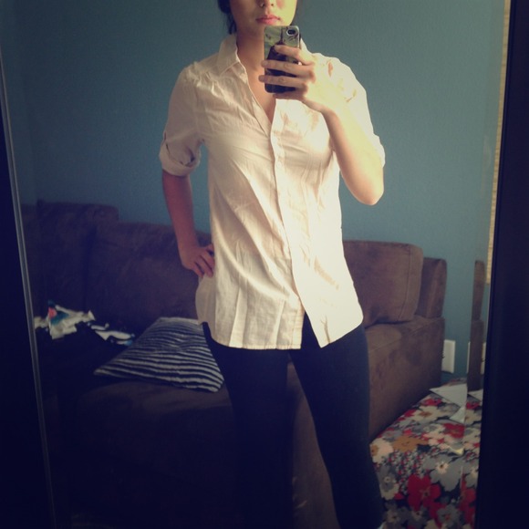 Causal pink button up