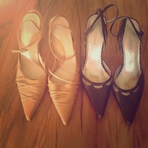 Pointed toe heels.
