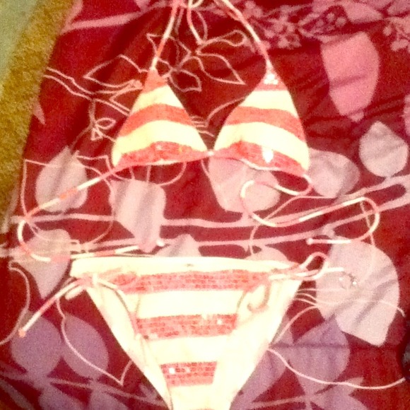 VS pink sparkle bikini