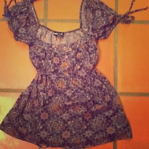 Casual short sleeve purple top