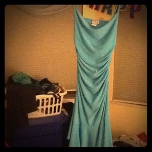 Blue tight salsa dress