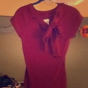 Short sleeve business top magenta