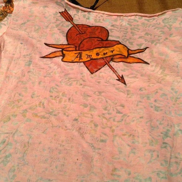 Burnout pink shirt small and med available - Picture 3 of 3