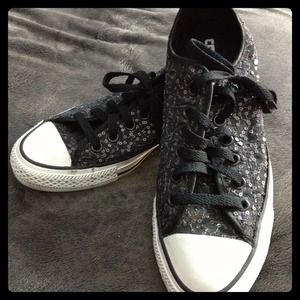 Black Sparkle Converse