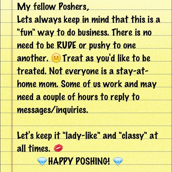 ATTN: POSHERS 💎