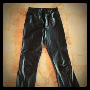 Fabulous black leather jeans