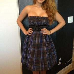 Plaid cocktail dress