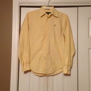 Yellow polo button down.