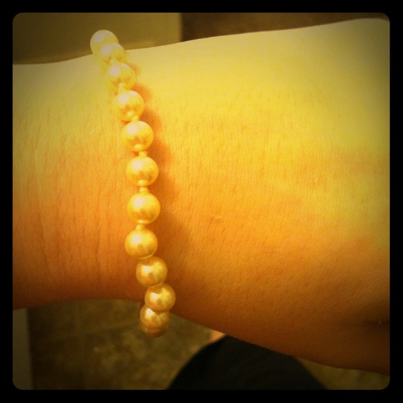 Faux pearl bracelet