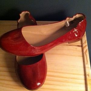 REDUCED Mossimo Shiny Red Flat Shoes Size 9