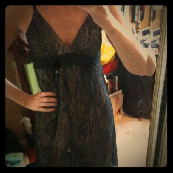 Lace overlay dress