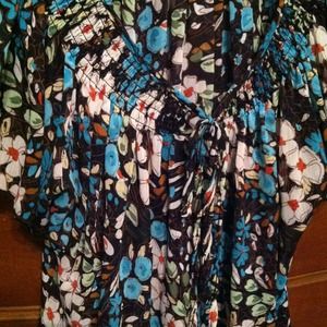 Very sheer floral top