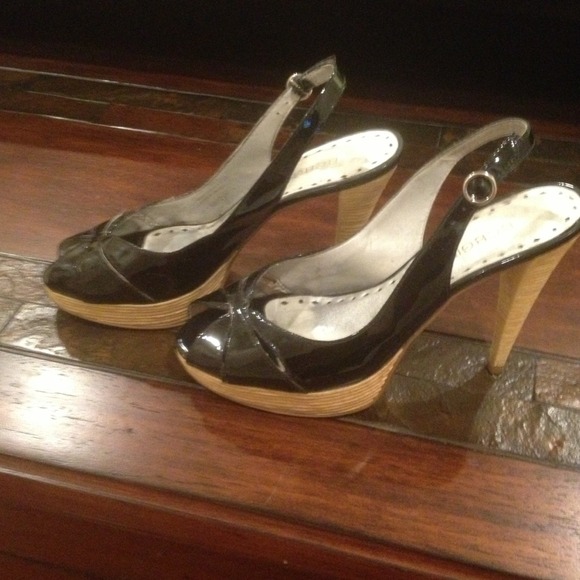 Black patent leather BCBG heels!
