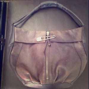 Leather Nine West Vintage America Grey Purse