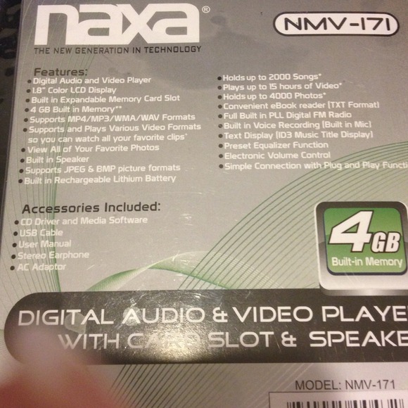 NAXA digital audio and video player - Picture 2 of 2