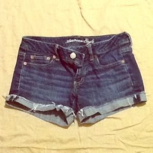 American Eagle dark wash shorts