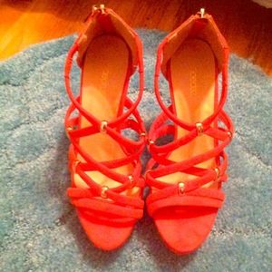 Cute orange and pinkish heels
