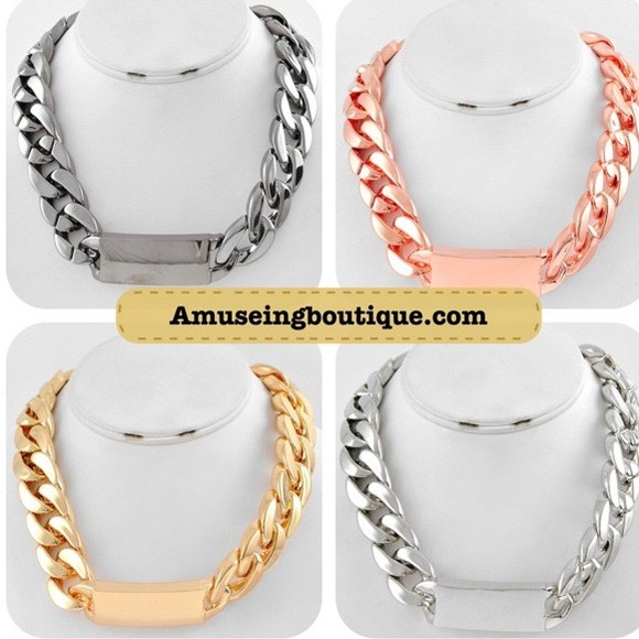 Amuseing Accessories Jewelry - Id thick chain 4 colors available !