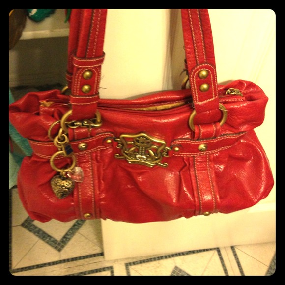 Kathy Van Zeeland red 100% polyester purse