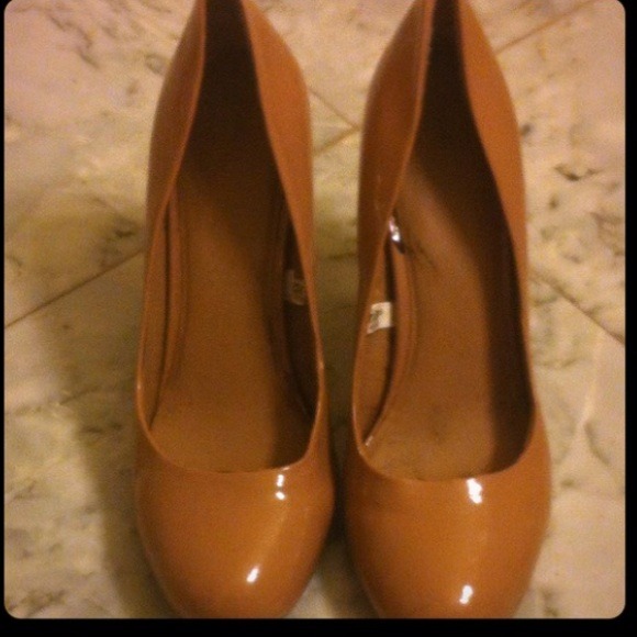 Nude Patent Leather Pumps