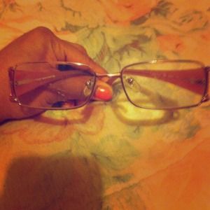 Pink Versace reading glasses