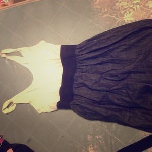 Cute White and demin dress