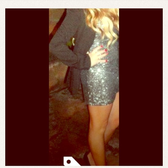 Sequence silver dress