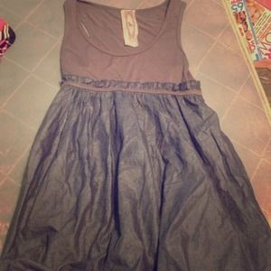 Cute Grey and denim sack dress