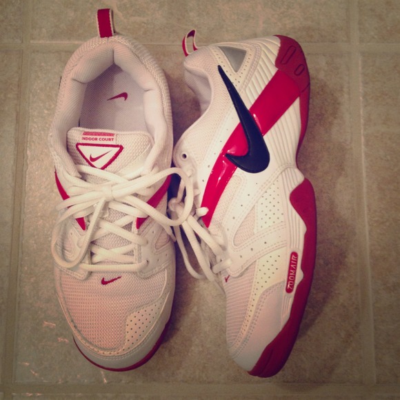 Nike Zoom Air Red & White Volleyball/Tennis Shoes
