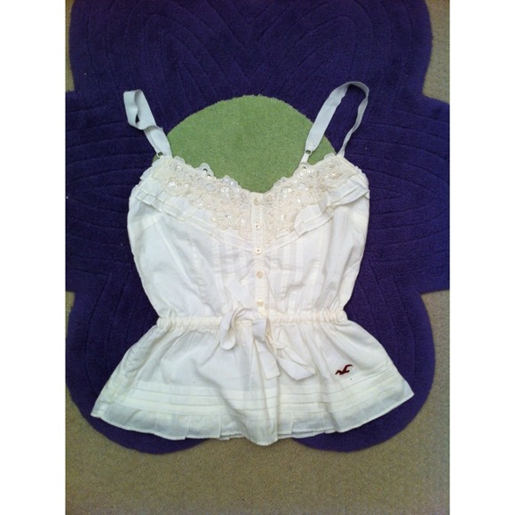 ❌SOLD❌Hollister lace/sequin detailed tank