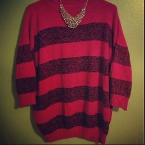 Vintage Oversized 80's Rugby Striped Sweater