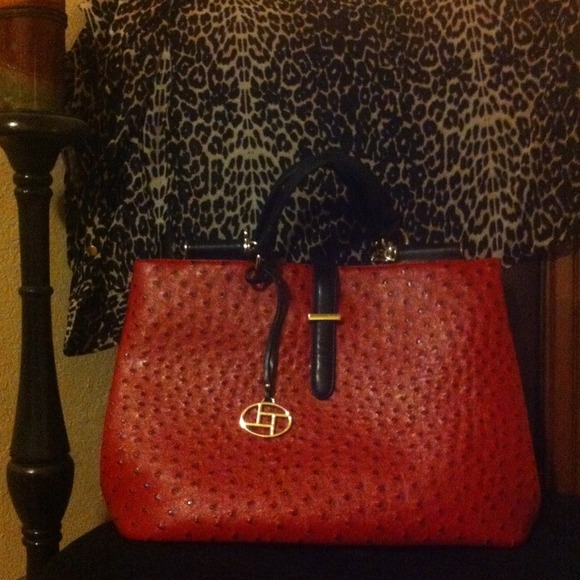 La Terre Fashion authentic ostrich tote
