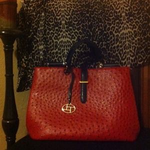 La Terre Fashion authentic ostrich tote