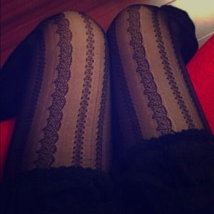 Cute thin tights with straight rose Totem
