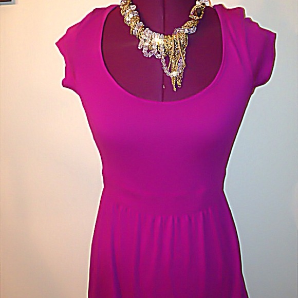 Pink keyhole dress