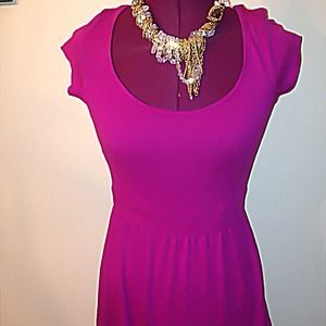Pink keyhole dress