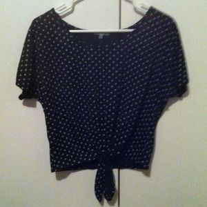 Black/white polka dot tie