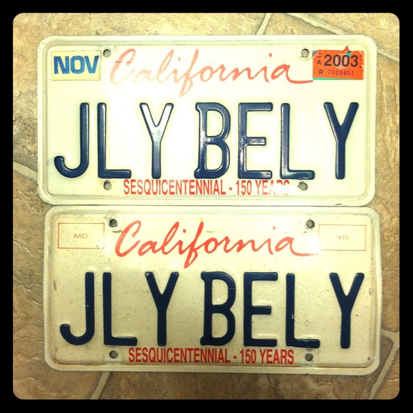 Jelly Belly License Plates