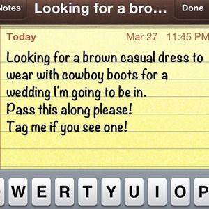 Looking for a brown dress