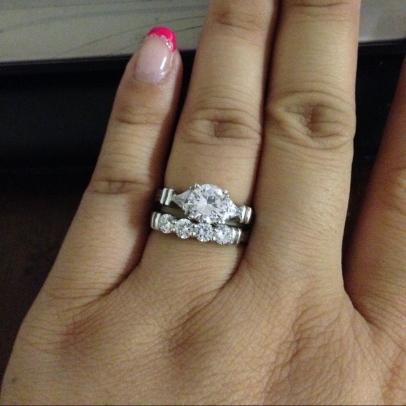 .925 sterling silver cz wedding ring
