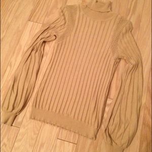 **SOLD** Metallic Gold Turtleneck Sweater