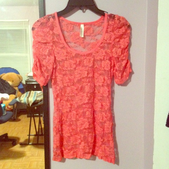 Coral laze blouse !