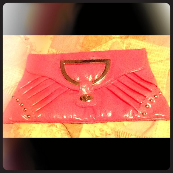 Hot pink clutch