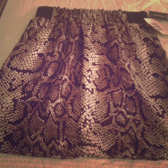 100% silk python print skirt